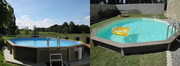 Naturalis Pools mit Betonstruktur und Holzfinish Naturalis Pools
