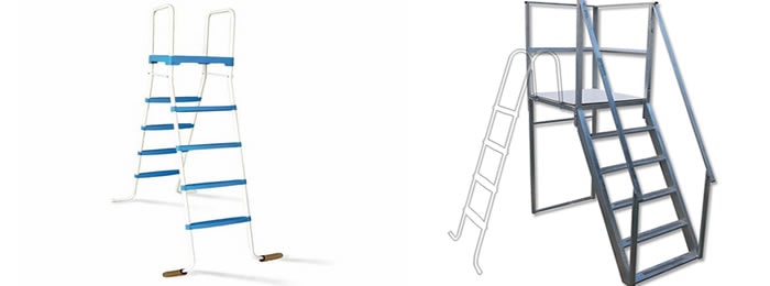 Bequeme Poolleiter Poolleiter