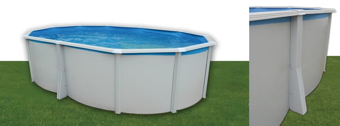 Toi Ibiza Pools, der ovale Pool ohne seitliche Widerlager Toi Ibiza Pools