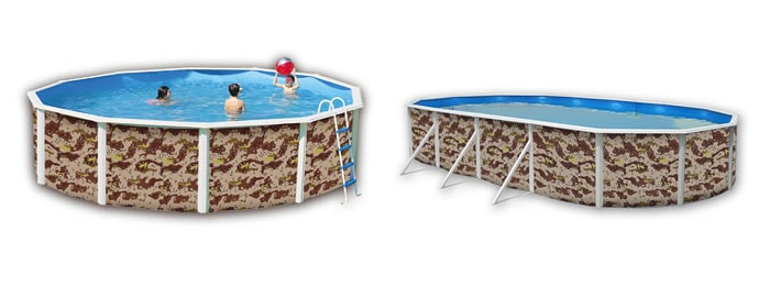 Toi Tarnmuster Pools, der dekorierte Alleskönner Toi Tarnmuster Pools