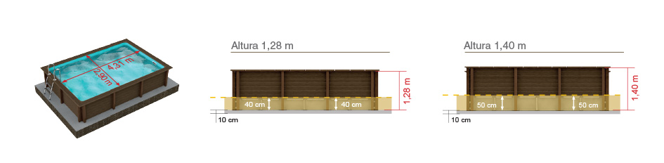 Rechteckigen Naturalis Pool 467x324 cm