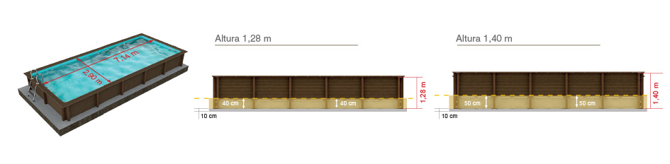 Rechteckigen Naturalis Pool 750x324 cm