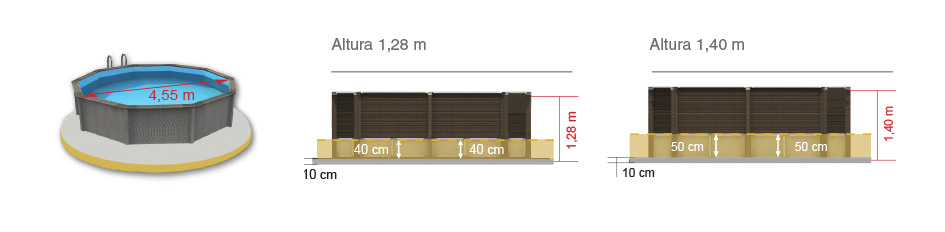 Zehneckig Naturalis Pool 493x472 cm