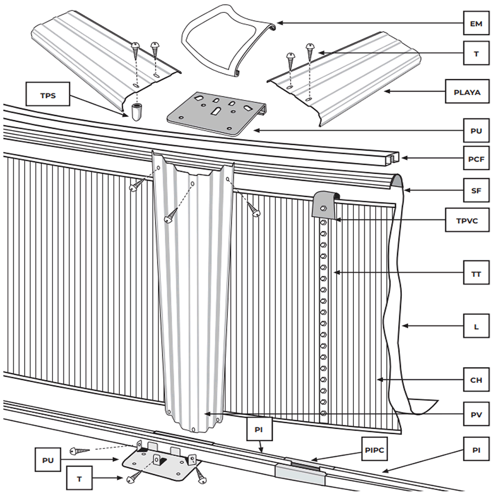 Ersatzteile Weiße Runde Pools von 120 cm