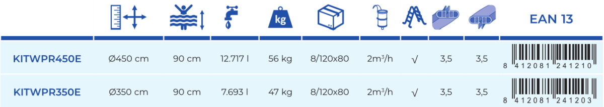 Gre Pool Tenerife 350x90 KITWPR350E
