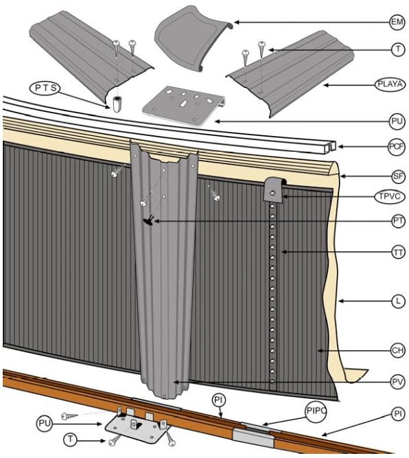 Ersatzteile Rattanoptik Runde Pools von 120 cm