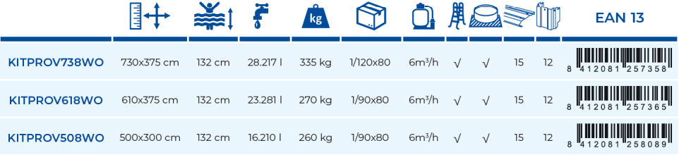 Gre Pool Mauritius 610x375x132 KITPROV618WO