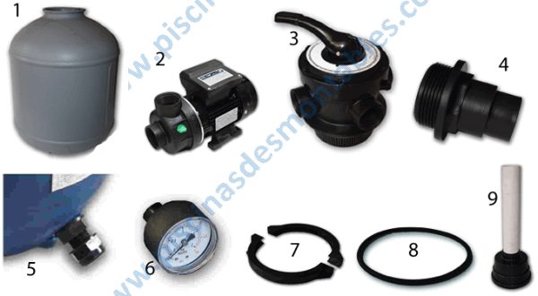 Auflisten Sandfilter Toi 3,6 m3/h 4855