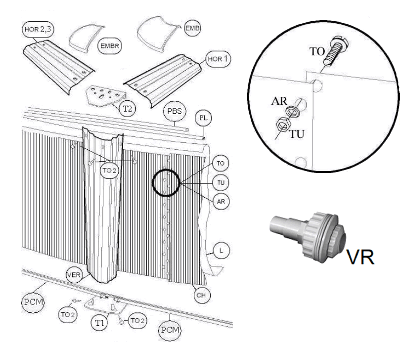Ersatzteile Toi Pools 640x366x132 cm