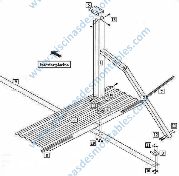 Ersatzteile Toi Pools 915x457x132 cm