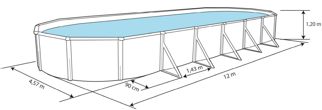 Toi Pool nach Maß 1200x457x120 TN120