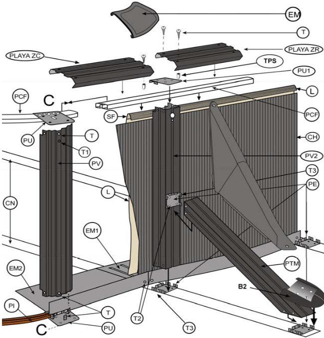 Ersatzteile Rattanoptik Ovale Pools mit Säulen von 120 cm