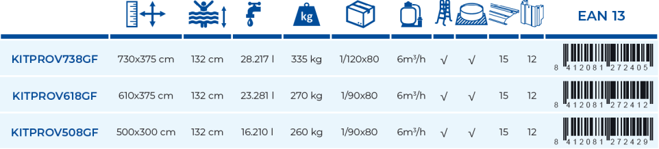 Gre Pool Granada 610x375x132 KITPROV618GF