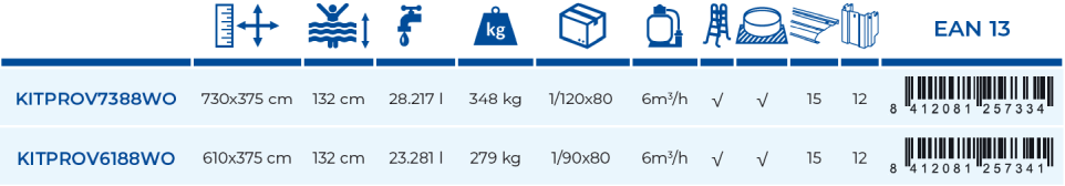 Gre Pool Amazonia 730x375x132 KITPROV7388WO