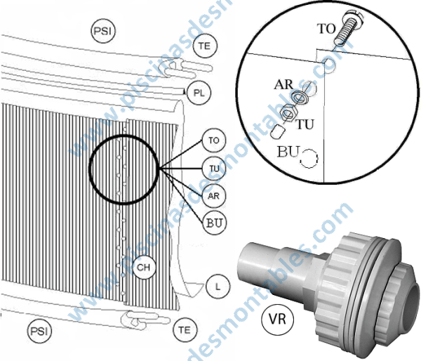 Ersatzteile Toi Pools 350x90 cm